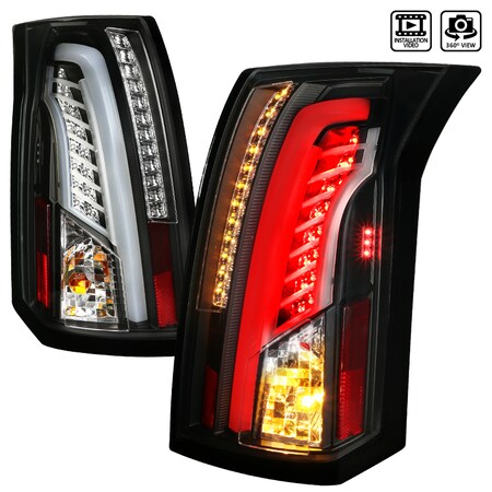 Spec-D Tuning 03-07 Cadillac Cts LED Tail Lights Black LT-CTS03JMLED-TM